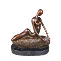 Abstrakte Messingstatue Nude Female Dekoration Bronze Skulptur Tpy-046